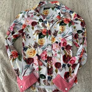 Floral Long Sleeve Kids Shirt